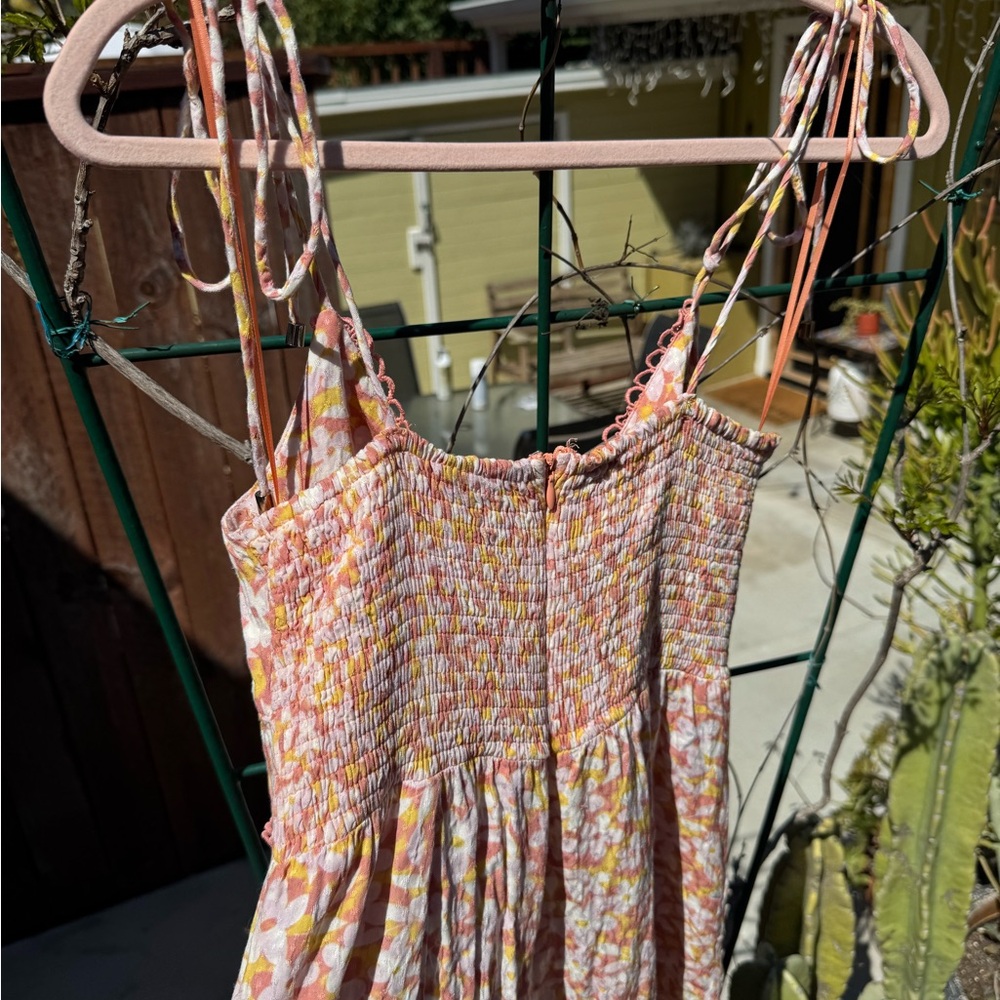 Lost + Wander Pink and White Wide Leg Jumpsuit - Picture 4 of 7